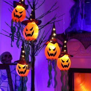 Party Decoration 3st Halloween Outdoor Decor Hanging String Lights Glowing Pumpkin Witch Hat