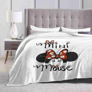 Blankets Mini Mouse All Sizes Soft Cover Blanket Home Decor Bedding Matching Mama Papa Baby Girl