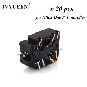 Fall Ivyueen 20 datorer för Xbox One S Slim Controller 3,5 mm Jack Plug Port -headset Connect Port Socket hörlurar Earphone Connector