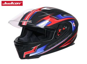 Caschi motociclistici Jiekai, casco pieno face, anticarbullo a doppio lente antimicro -lente di protezione solare MOTO CASCOK3136652052