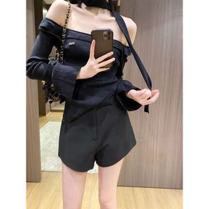 Women's Sweaters Chaopai Spring/summer Rose Strap Top Women's Slim Fit Show Thin Temperament Sweet Spicy Letter Embroidery Knitwear