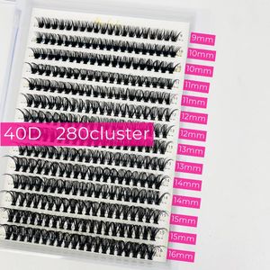 False Eyelashes 40D 9-16mm D Curl Cluster Lashes Individual Lash Extensions Clusters