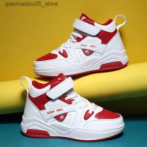 أحذية رياضية 2023 Autumn Childrens Sports Shoes Boys and Girls High Top Skatboarding Shoes Childrens Walking Sports Tennis أحذية الأولاد التوصيل المجاني Q240413