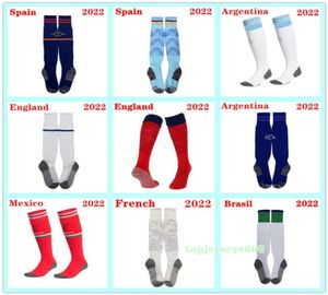 2022 Arjantin İngiltere Brezilya İspanya Futbol Socks Meksika Brasil Futbol Çorapları 2023 Yetişkin Çocuk Spor SOCKS255D7013786