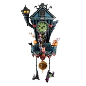 Outra decoração de casa Halloween Wall Clock Cuco Cuco Tim Burton é a égua noturna antes dos enfeites de Natal Pendulum Jack Sally 1411334