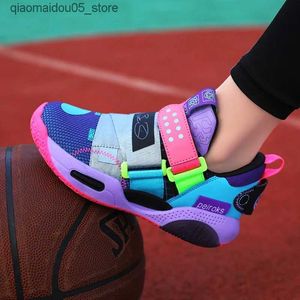 Sneakers Childrens basketball and tennis shoes childrens sports suitable for big girls boys apartment anti slip sole 7-15Y size 31-40# Q240413