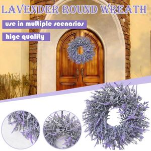Decorative Flowers Potted Artificial For Outdoors Garland Thorn Leaf Simulation Decoration Small Wreath Door Ring Corn Husk
