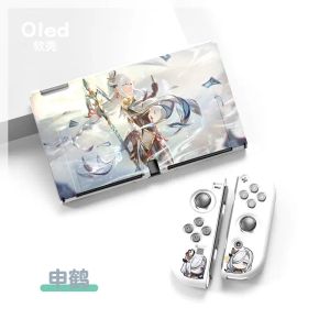 Casi Genshin Impact Shenhe Fund Switch NS Caso Joycon Game Controller Game Shell Accessivi Accessori dell'interruttore di copertura protettivo