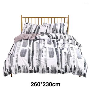 Set di biancheria da letto 3pcs in poliestebile camera da letto piumini set di copertura stampata con chiusura con cerniera addensata cuscino moderno addensato