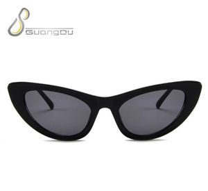 2018 Fashion Cat Eye Womens Solglasögon UV400 Retro Black Womens Sun Glasses Vintage Summer Glasses Female Ladies Oculos Shades6485870