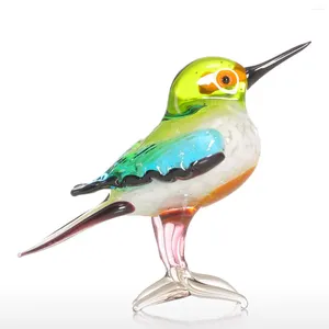 Płyty dekoracyjne kreatywne ptak szklany dekoracja rękodzieła do salonu w ganku ornament Ozdoba rzeźbia walentynkowa prezent