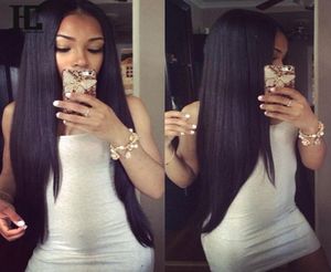 10a Grade Brasilian Human Hair Wigs Para Mulheres Negras Seda Cabelo Humano reto Perucas frontais de 1022 polegadas Humanos de cabelo para preto 4620064