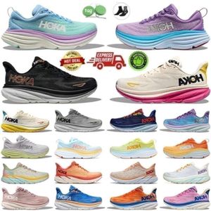 Running Designer Shoes for Women Bondi 8 Clifton ao ar livre Triplo preto maracujá frit carbono porto névoa externo Espaço feminino esporte