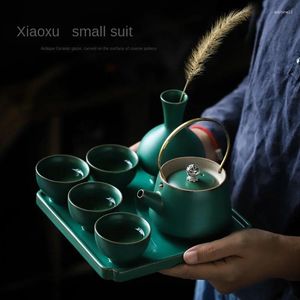 Conjuntos de teaware Sala de estar de chá moderna simples Bei Tao Zhuang Cerâmica Ti Liang Hu Bandeja Cerimônia de Casa