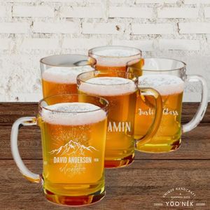 Vinglas Personliga 600 ml Glass Beer Mug Custom Logo Corporate/ Father/ Housewarming Gift Wedding/ Groomsmen/ Bridesmaid Favor