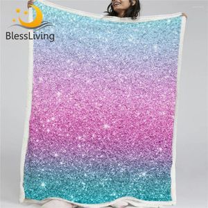 Coperte Blessing Living Colorful Realistic Girly Girly Chic Pink Pastel Pastel Colours Sherpa Flanch Flanel Trendy Bed Couch Manta