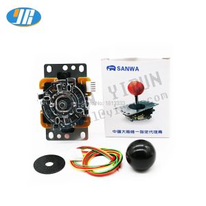 Oyunlar 2pcs Sanwa Orijinal Japonya Arcade Joystick Jlftp8yt, Oyun Makinesi DIY için Top Top 5 Pin Teli ile