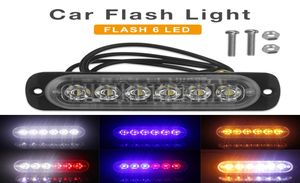 12V 24V 18W 6 LED -vattentät bilbilbil Emergency Beacon Varning Hazard Flash Strobe Light Bar CLT2129121633