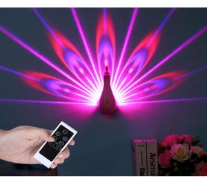 Beauty Peacock projector light remote touch control RGB color Peacock Light Par Light dyeing wall stage background for Stages e5064819