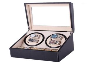 Watch Winders Mechanical Black PU Leather Automatic Storage Box Collection Display Jewelry US Plug Winder Box13570289