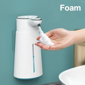 Liquid Soap Dispenser Automatic Foam Dispensers 400ML Bathroom Smart Washing Hand -Machine With USB Charging White High Quality ABS Material