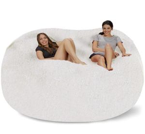 Camp Furniture Giant Beanbag Sofa Cover Big XXL Ingen fylld bönpåse Pouf Ottoman Stol Couch Bed Seat Puff Futon Relax Lounge9481364