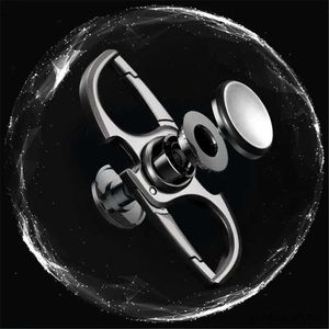 Decompressione giocattolo Spinner Fingertip Gyro Keychain Regali creativi Giochi anti-ansia giocattoli in acciaio inossidabile Chiave a sospensione ad anello a sospensione APPAPPAGGIO