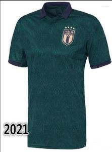 Men039S T -skjortor toppkvalitet Tredje hem borta skjorta 20 21 Italien Chiellini Insigne Immobile Totti Pirlo Belotti Bonucci Verratti9730340