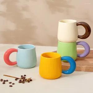 Muggar kreativ färgkontrast keramik koreansk hem frukost mjölk kaffekopp