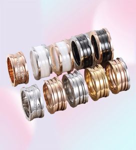 Hochwertiges Paar Ringdesigner Design Edelstahl Schwarz -Weiß -Keramikringe Männer und Frauen Valentine039s Day Geschenk4123216