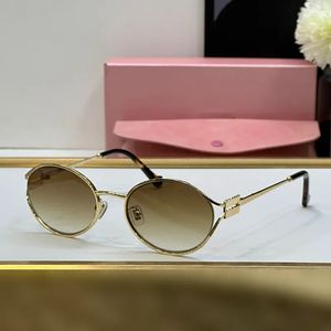 Mui Women Designer Okulary przeciwsłoneczne Wysokiej jakości owalny Sun Retro Małe okrągłe okrągłe okulary na receptę 411