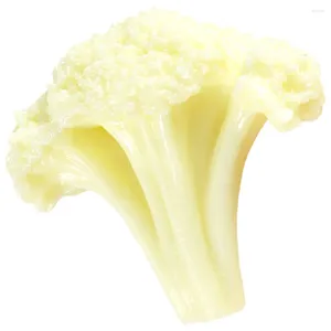 Dekorativa blommor Cauliflower Model Plastic Broccoli Slice Fake Life Life Food Play Artificial Vegetable PVC Simuled Simulated