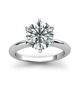 925 Sterling Silber Ring 1CT 2CT 3CT Classic Style Diamond Schmuck Moissanit Ring Hochzeitsfeier Jubiläumsring für Frauen Y11196764821