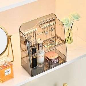Storage Boxes Mirror Cabinet Box Bathroom Rack Transparent Lipstick Cosmetics Desktop Finishing