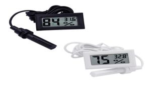 Mini Digital LCD Thermometer Hygrometer Temperature Humidity Meter Thermometer probe white and Black in stock SN24766263204