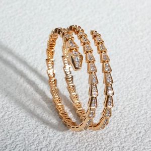 18K Gold-plattiertes Schlangenarmband für Frauen und Männer, unendlicher Charme, Diamond-Tennismanschetten, luxuriöser Designer-Schmuck, Modefeier, Hochzeitsgeschenk für Paare und Mädchen