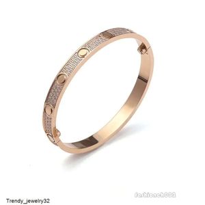 Bracciale di gioielli da donna Bracciale per braccialetti da uomo bracciale oro in acciaio in acciaio grazioso Braccialetti di diamanti per matrici di San Valentino