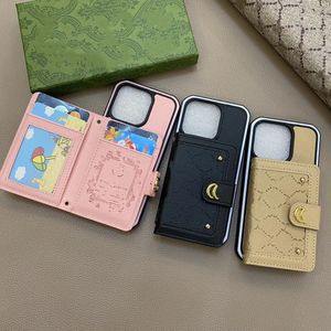 Fashion iPhone Case Designer Case Card Mostuders for iPhone 15 Pro Max Cases Apple iPhone 14 Pro Max 13 12 11 13Promax 15 Plus Case Luxury Leather Wallet Mobile Cover