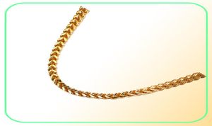 Fashion Men Stainless Steel Chains Double Layer Link Chain Necklace High Polished Punk Style 18K Gold Plated Necklaces For Men6724999