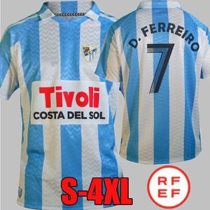 2024 2025 Camiseta Malaga CF Soccer Jersey 120 Aniversario Kids Kit Remake Retro 24/25 Home S-4Xlfootball Shirts Men Bustinza M. Juande Ramon Febas Alex Gallar Sol Munoz