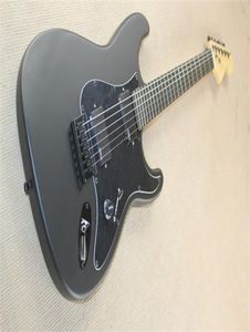 Пользовательский магазин Джим Рут подпись ST Matte Black Electric Guitar Ebony Fignoard No Inlay OEM настраиваемое 8219765