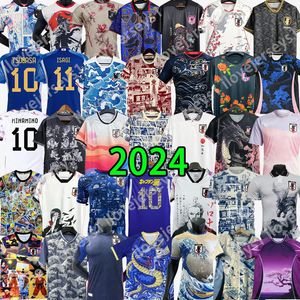 2024 Maglie da calcio Giappone Cartoon Ueda Ito Isagi Atom Tsubasa Minamino Doan Kubo Mitoma Tomiyasu Endo Nakata 23 24 25 Shirt da calcio uniforme giapponese T -Cinese Drago