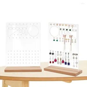 Dekorativa plattor örhängen Display Stand 3D Akryl Organisatör för att visa örhängen utsökta och robusta smycken förvaringshållare