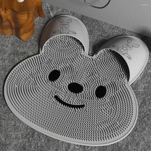 Carpets Tired Feet Massage Mat Cute Shape Foot Scrubber Soft Silicone Bristles Exfoliating Achy