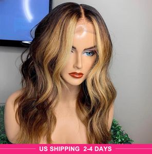 ishow preplucked 131 human hair lace front wigs lace part wig t1b 27 body wave human hair wigs hightlight 4 27 omber color1104105