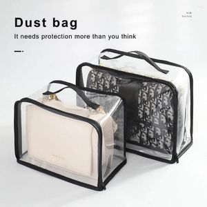 Storage Boxes 1/2/3 Bag Transparent Wardrobe Dust-Proof Display Waterproof Protective Casing Bags Mould-proof Hanging Cover S