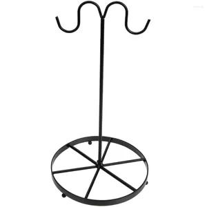 Servis uppsättningar Banana Rack Ornament Display Stand Farmhouse Fruit Hanger Container Lagring Desktop Hook Holder Iron Kitchen Inomhus hängande