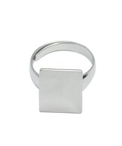 Beadsnice Square Ring Blanks 925 Sterling Silver Ring Setting with 12 mm Square Flat Pad DIY New Year Gift Silver Rings ID 334903845850