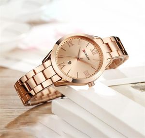 Kobiety zegarek obserwuje luksusowy zegarek na nadgarstku Zegar Feminino dla kobiet Whatches for Lady Rose Gold Quartz Bransoletka Wach Wach T27994971