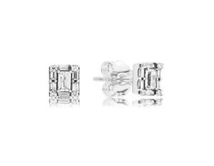 Brincos originais de designer de luxo para homens para homens para 925 STERLING SLATER CZ Diamond Luminous Ice Stud Sets6789340